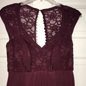 Burgundy bridesmaid dress